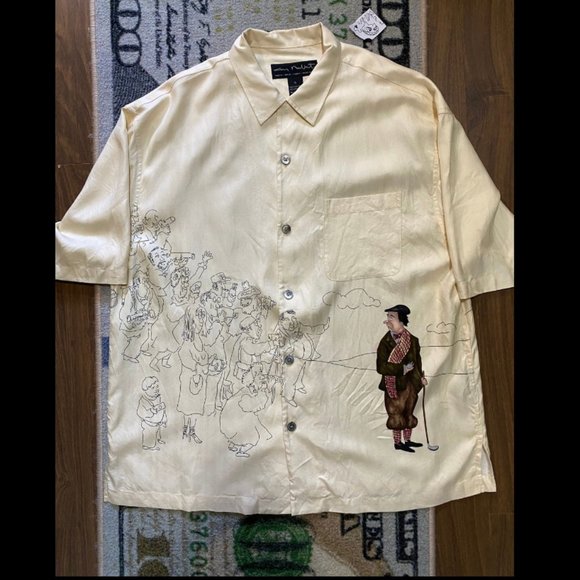 Guy Buffet Golfer Silk Shirt - Picture 1 of 5